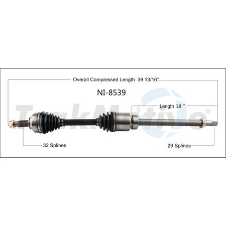 Surtrack Axle Cv Axle Shaft, Ni-8539 NI-8539